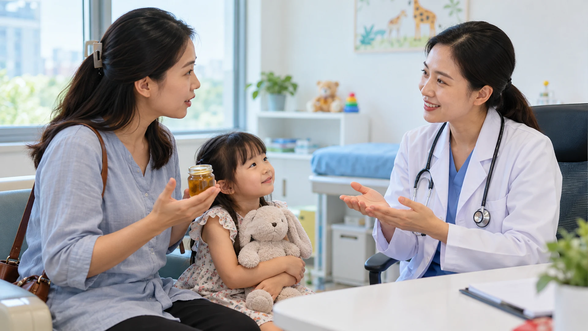 Mẹ hỏi bác sĩ về cách chăm sóc trẻ